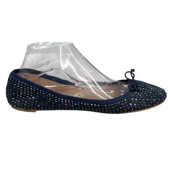 Tory Burch Women’s Rhinestone Blue Slip On Ballet Flats Size US 9 - Picture 1 of 10